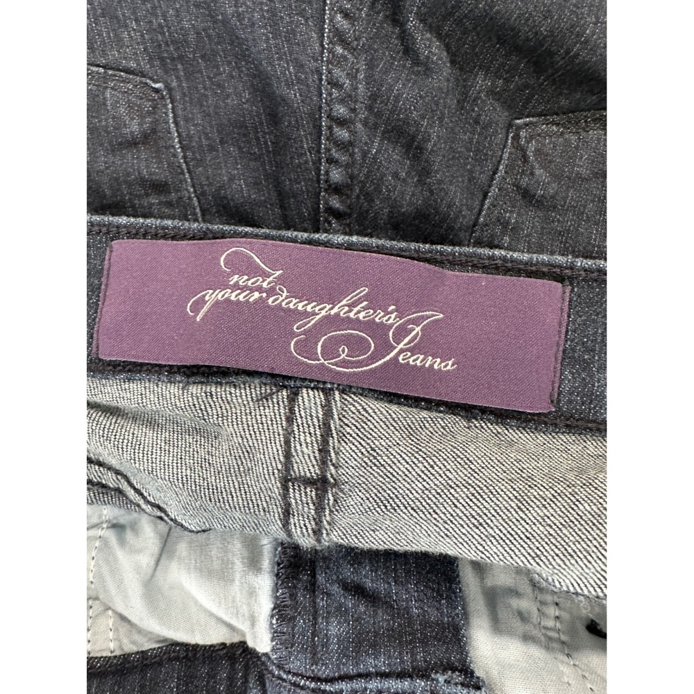 Not Your Daughters Jeans Womens Dark Wash Straight Leg Stretch‎ Denim Jeans sz 8 - Picture 2 of 6